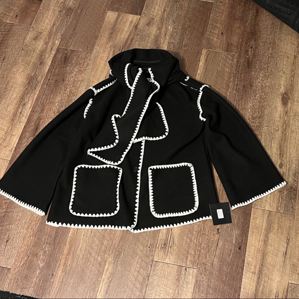 Marc New York Black Sweater with White Trim new never worn small